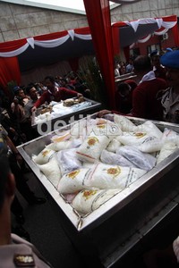 Barang haram ini selanjutnya akan dimusnahkan menggunakan mesin inserator.