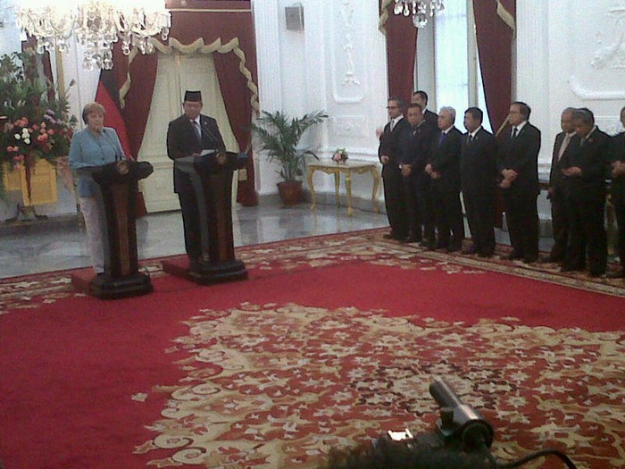 Pertemuan SBY-Merkel Tak Singgung Pembelian Tank Leopard