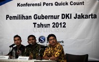 Hasil Quick Count LSI Jokowi-Basuki dan Foke-Nara akan melaju ke putaran kedua.