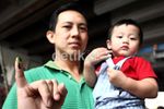 Ramai-ramai Nyoblos di Pasar Tanah Abang
