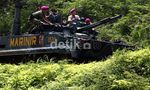 Atraksi Militer Sambut Komandan Marinir Korea