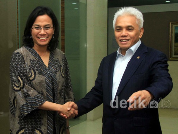 Sri Mulyani Temui Hatta Rajasa