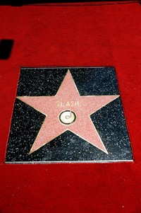 Nama Slash di Hollywood Walk of Fame ke 2473, Hollywood, California. Frazer Harrison/Getty Images.