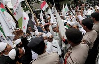 Aksi tersebut membuat jalan di depan Kedubes Myanmar ditutup. Aksi ini berlangsung selama 1 jam.