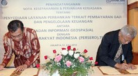 Ruang lingkup nota kesepahaman dan perjanjian kerja sama tersebut diantaranya pemanfaatan layanan pembayaran gaji dan pengelolaan keuangan melalui BRI dan pemberian fasilitas kredit BRIguna dan kredit konsumer bagi karyawan BIG. BRI