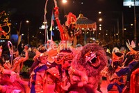 Tari Prajurit Bantar Angin dari Kabupaten Temanggung menceritakan tentang kerajaan Kediri. (Angling Adhitya Purbaya/detikcom).