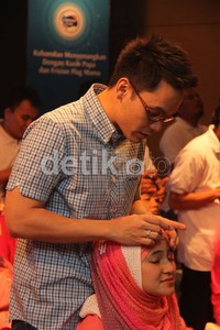 Ben dan Marshanda menjadi bintang tamu dalam acara Susu Ibu Hamil Frisian Flag Mama.