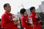 Atlet Bulutangkis Olimpiade Ziarah ke TMP Kalibata