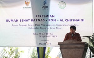PGN Bangun Rumah Sehat di Sidoarjo
