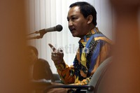 Soemarmo mengaku tidak pernah memerintahkan Sekretaris Daerah Akhmad Zaenuri, dan Kepala Dinas Pengelolaan Keuangan dan Aset Daerah Ayi Yudi Mardiana, menyediakan uang suap untuk anggota DPRD. Ramses/detikcom