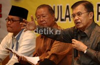 Saat menghadiri acara tersebut, Jusuf Kalla (JK) menyatakan tak akan meninggalkan Golkar.
