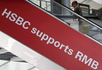 HSBC merupakan perbankan mutinasional yang bermarkas di London, Inggris. Popularitas dan besarannya masih yang tertinggi selain beberapa perbankan papan atas dunia seperti Citibank. (REUTERS/Bobby Yip)