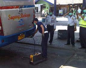 Lima Bus Terjaring Razia di Terminal Purabaya