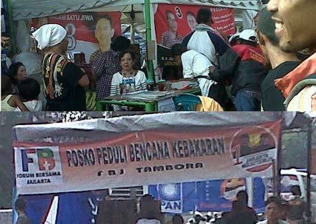  Posko Foke & Jokowi Berdiri di Bekas Kebakaran Tambora 