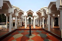 Semakin lama, musala dari bilik itu tak cukup lagi menampung penumpang dan karyawan yang datang untuk beribadah. Musala itu kemudian dipugar menjadi masjid dengan luas bangunan 1.200 meter persegi yang mampu menampung 1.200 orang.