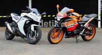 Saingan alami Ninja 250, Honda CBR250R bersanding di Sentul. Syubhan Akib/detikOto.