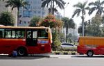 Bus TransJ Mogok di Bundaran Bank Indonesia