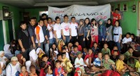 Santunan yang terkumpul tersebut disalurkan ke Yayasan Anak Yatim Piatu Baiturahman yang berlokasi di pelosok jauh dari lokasi keramaian, lokasi tepatnya di Kampung Sukadamai, Kelurahan Kasemen, Kota Serang, Provinsi Banten. (dok TSVC)