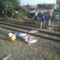Seorang Pria Tanpa Identitas Tertabrak KA di Klender