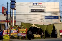 TVS Motormart menempati showroom berkonsep 3S (sales/penjualan-service/bengkel - spareparts/suku cadang) di Jl.Gatot Subroto Km 6.8, Jatake Jatiuwung, Tangerang. (dok TVS)