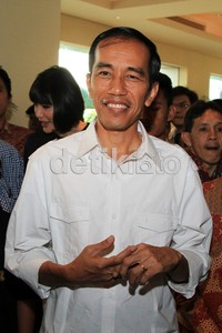 Jokowi mengaku senang dengan tema yang diangkat film itu, yaitu tentang kebhinekaan. Herianto Batubara/detikHOT.