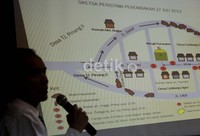 Peta lokasi kejadian menunjukan desa Limbang Jaya dan Tanjung Pinang dikepung Brimob.