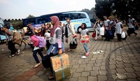 Sebanyak 12.000 orang mengikuti mudik gratis dari Jasa Raharja.