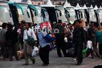 Ribuan Orang Mudik Gratis Bareng Partai Demokrat