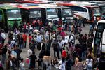 Ribuan Orang Mudik Gratis Bareng Partai Demokrat