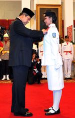 Presiden SBY Kukuhkan Paskibraka 2012