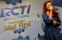 Citra juga menyumbangkan suaranya di acara media gathering RCTI, Senin (13/8/2012).
