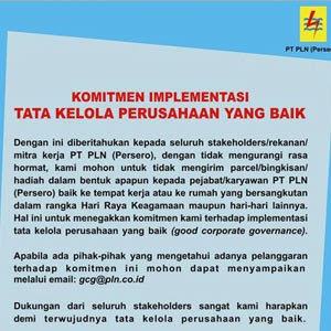 PLN Minta Vendor dan Rekanan Tak Kirim Bingkisan Lebaran