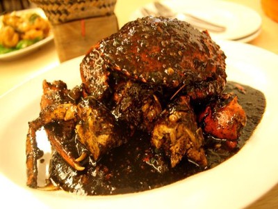 Pedas Mantap Kepiting Lada Hitam Plus Udang Telor Asin!