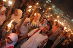 Ratusan Warga Palmeriam Takbir Keliling Dengan Pawai Obor