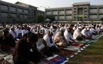 Tahanan KPK Salat Id di Cipinang