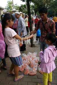 Banyaknya pengunjung dimanfaatkan oleh pedagang untuk berjualan wortel. (Ramses/detikcom).
