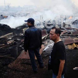 Pengungsi Kebakaran di Jakut Alami Gangguan Pernapasan