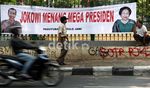 Spanduk Jokowi Menang Mega Presiden Dicopot