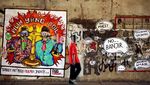 Mural Kritik Calon Pemimpin Jakarta