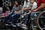 Penyandang Cacat Hadiri Halal Bi Halal Jokowi