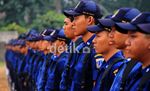 Personel Pemadam Kebakaran Latih Kemampuan