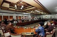 Halal bi halal ini dihadiri jajaran pengurus PMI Pusat dan daerah.