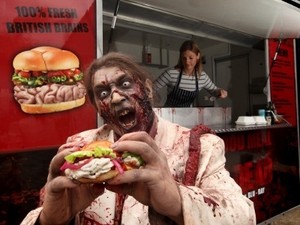 Nyam..Nyam.. Burger Otak Untuk Para Zombie di Gory Gourmet