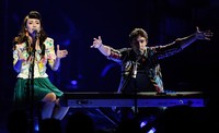 Karmin adalah duo pop asal Amerika Serikat yang beranggotakan pasangan yang sudah bertunangan, Amy Heidemann dan Nick (Louis) Noonan. Ethan Miller/Getty Images for Clear Channel.
