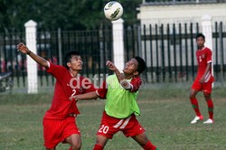 Meski Andik Virmansyah belum bergabung, namun para pemain Timnas U-22 tetap berlatih.