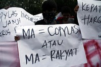 Mereka meminta MA memberikan putusan dalam hal pengembangan pembangunan Jalur Tol Outer Ring Road west 2 kepada Pemprov DKI Jakarta untuk kepentingan rakyat. (Ahmad Rifai)