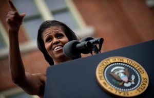 Michelle Pidato, Obama Tahan Diri Agar Tak Menangis