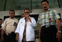 Kosasih meninggalkan gedung KPK usai diperiksa. Ramses/detikcom.