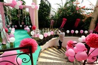 Suasana persiapan ulang tahun Amora.