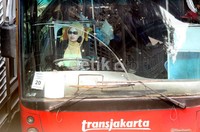TransJakarta koridor 1 jurusan Blok M-Kota tetap beroperasi normal.